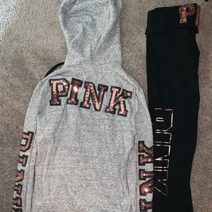 Victoria secrets pink yoga set